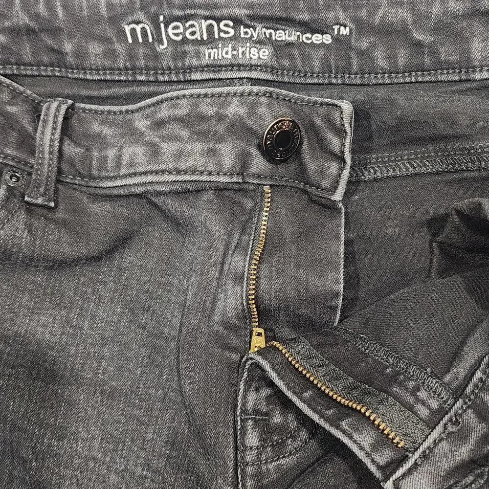 m‎ jeans by Maurices Mid Rise Curvy Straight Black Size 16W Short - Picture 3 of 11